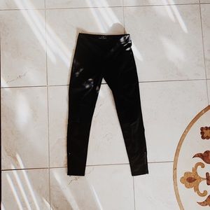 Abercrombie Kids black leggings with zippers